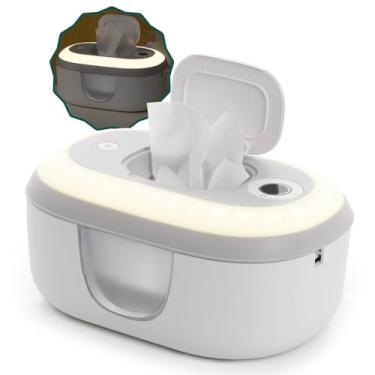 Imagem de BABELIO Aquecedor De Lenços Umedecidos E Dispensador Baby, Grande Capacidade Para Bebês Com Luz Noturna, Aquecimento Uniforme Superior, 4 Níveis Temperatura (100-131 °F), Itens Essenciais Recém-Nasc