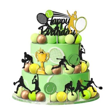 Imagem de Toppers de bolo de tênis, decoração de festa de tênis