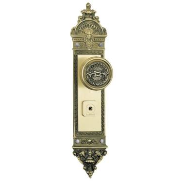 Imagem de Fechadura Externa Quadrichave Tetra 55mm Latão Colonial Romano com espelho 55-001 LO Lockwell