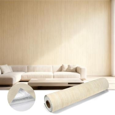 Imagem de eazart Papel de parede removível de pedra removível - Azulejo autoadesivo com textura de ardósia 3D realista - Fácil instalação para cozinha, embalagem com 4 peças (23,62 x 110 polegadas) (amarelo)