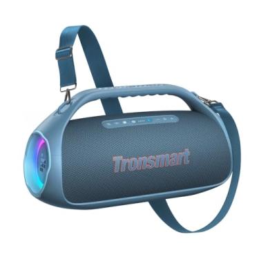 Imagem de TR0NSMART Bang 2 Portable Bluetooth Speaker, 90W Wireless Stereo Sound, IPX6 Waterproof Loud Bluetooth Speaker with Subwoofer, Bluetooth 5.3, 24H Playtime, 3 led Light Modes for Outdoor/Party (Azul)