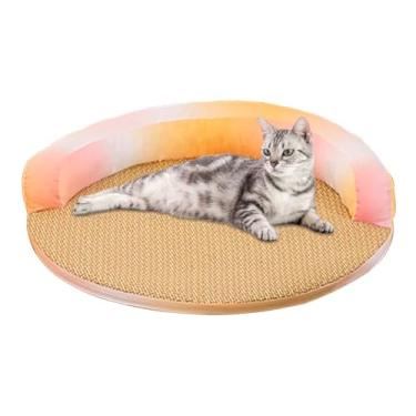 Imagem de Tapete de resfriamento para cães, tapete de cama de vime natural lavável, acessórios para animais de estimação, móveis para gatos para filhotes de idosos, quarto, pátio, escritórios, casa e quintal