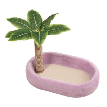 Imagem de Fxzqgnh Arranhador para Gatos, para Descanso, Acessórios para Animais de Estimação, Oval, Brinquedo para Exercícios, Corda de Sisal, árvore para Gatos, Roxo