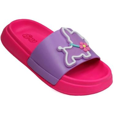 Imagem de Chinelo Núvem Infantil Menina Slide Plugt Floquinho Cachorrinha Confortável Leve Criança (Lilás, BR, Criança de 4 a 8 anos, Faixa Numérico, 27, 28)