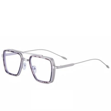 Imagem de JRLLFD Óculos de sol de metal luxuosos para mulheres, moda punk, masculino, para dirigir ao ar livre, UV400 (flor preta, transparente)