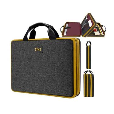 Imagem de ZINZ Capa para laptop 15 15.6 40.6 cm, bolsa de mão expansível para computador com vários bolsos compatível com MacBook Pro de 16 polegadas M4/M3/M2/M1, MacBook Air/Pro de 15 polegadas e notebooks de
