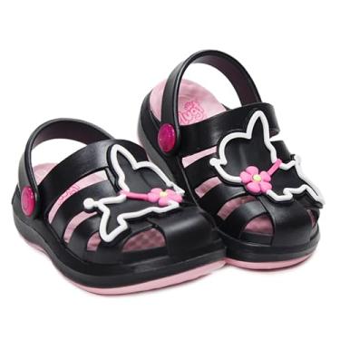 Imagem de Sandália Infantil Menina Pop Cachorrinha Plugt Babuche Confortável Estiloso Creche Moda (Preto, BR, Criança de 4 a 8 anos, Faixa Numérico, 29, 30)