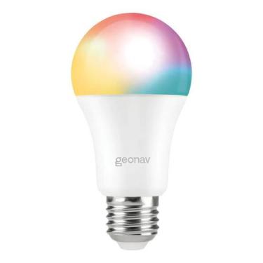 Imagem de Lâmpada inteligente wifi rgb+w quente e frio geonav bivolt