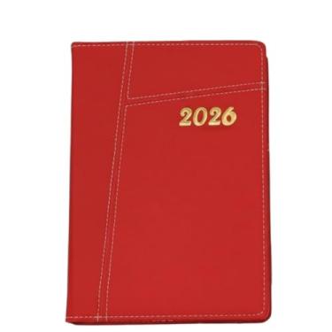 Imagem de Agenda 2026 Executiva - Planejamento Completo e Elegante Adequado para trabalho e estudo(LF119-037 linha vermelha)