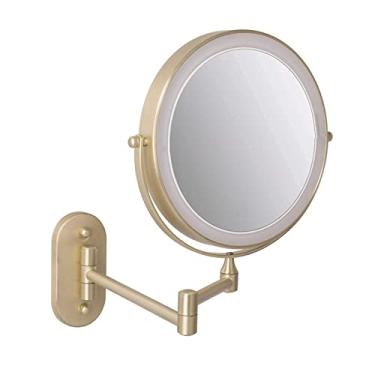 Imagem de Espelho de banheiro, espelho de maquiagem, espelho de cosméticos de banheiro dobrável de 20 cm de dupla face