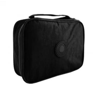 Imagem de Estojo Infantil Escolar Feminino Masculino Box Juvenil Grande Jumbo 2 Compartimentos (PRETO)