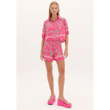 Imagem de Short Curto Solto Estampado-Feminino
