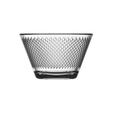 Imagem de Conjunto 6 Bowls de Vidro com Textura em Relevo, 300ml, 10,5cm, Transparente, para Saladas, Sobremesas e Cereais