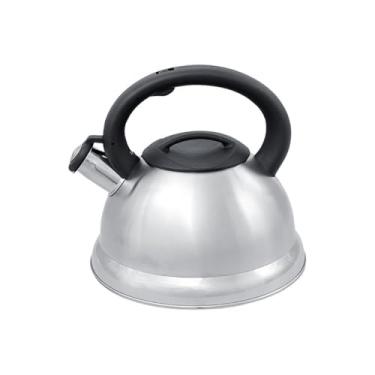 Imagem de Chaleira Inox Com Fundo Duplo e Apito à Indução - Prata