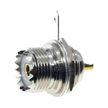 Imagem de Adaptador De Conector RF UHF Fêmea SO239 Para Macho PL259 Com Montagem