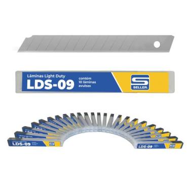 Imagem de Lâmina Estreita para Estilete LDS-09 Seller 9mm Aço Carbono  Kit com 2