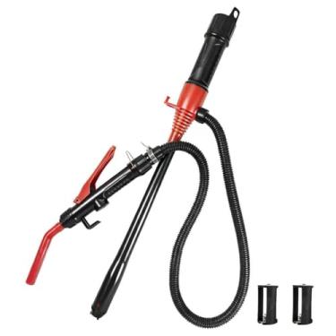 Imagem de HIGOSPRO Bomba de transferência de líquido, 3GPM 18L/MIN para óleo de água diesel a gasolina, mangueira de 3 metros com bocal de parada automática, operada para carros, barcos, trailers, tambores