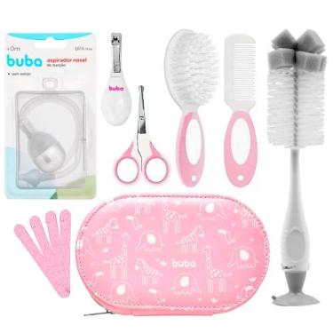 Imagem de Kit Cuidados com Bebê Rosa com Estojo 11 Peças Original Buba, Kit Cuid