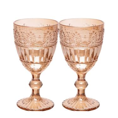 Imagem de Jogo 2 Taça De Cristal Ecológico Para água E Suco Mauve 320ml âmbar Wolff