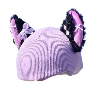 Imagem de Generic Capa para capacete de esqui com laço e orelhas de gato, acessório decorativo para snowboard e skate, fácil de instalar.