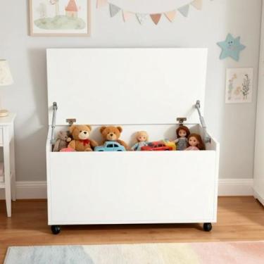 Imagem de Baú para Brinquedos Livros Jogos de Camas Perfeito para Otimizar Espaç