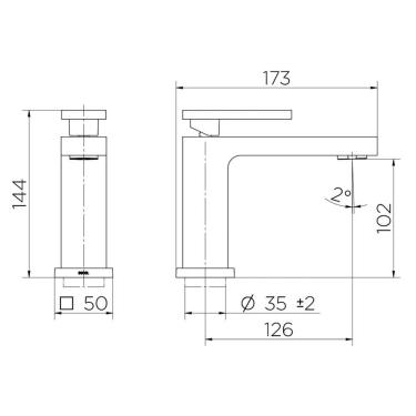 Imagem de Torneira Docol New Edge 925072 De Bancada Ouro Escovado