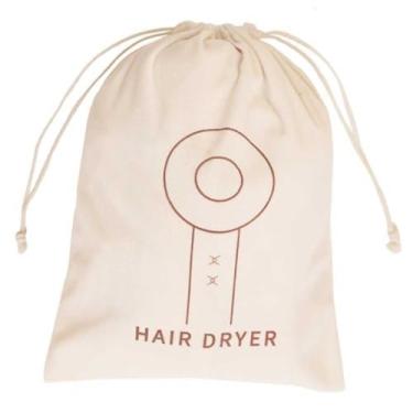 Imagem de 2 peças bolsa para secador de cabelo, bolsa com cordão, bolsa de armazenamento para secador de cabelo, ferramentas de cabelo, organizador para hotel, casa, banheiro, academia (33 x 23 cm)