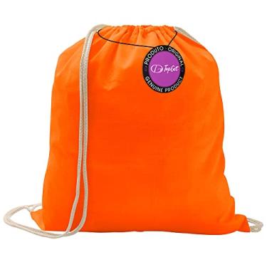 Imagem de Mochila tipo Saco Gym Sack em Algodão e Poliéster Hand TopGet (Laranja)