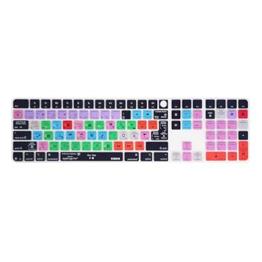 Imagem de XSKN Logic Pro Shortcuts versão universal UE e EUA capa de silicone para iMac 2024 24 polegadas M4 Magic Keyboard com Touch ID e teclado numérico A3119
