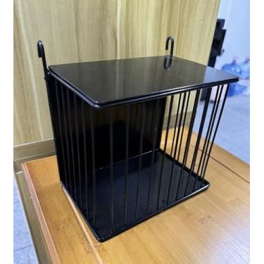 Imagem de Alimentador de feno de porquinho-da-índia com moldura de metal, alimentador de feno para coelho (17 x 12 x 16 cm)