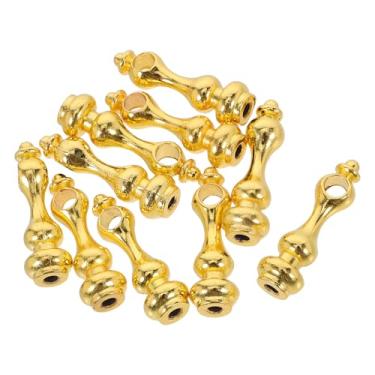 Imagem de IMIKEYA 10 peças de conectores de poste de grade de vidro decorativos de metal, acessórios de ferragens de móveis para armário de vinho e carrinho de servir, acabamento dourado, 3,5 cm
