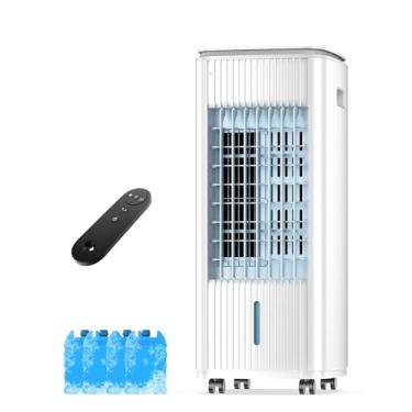 Imagem de Ar condicionado portátil, refrigerador de ar evaporativo 3 em 1, resfriadores de pântano com 4 pacotes de gelo