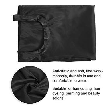 Imagem de Yinhing Capa de Cabeleireiro Antiestática para Corte de Cabelo Profissional, Capa para Salão de Beleza, Uso Doméstico, Preto e Branco (Preto)