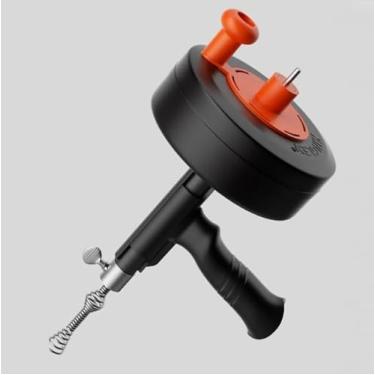 Imagem de Trado de cobra profissional de 25 m, removedor de entupimento de encanamento laranja com adaptador de broca para cozinha, banheiro e pia de chuveiro