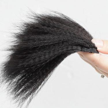 Imagem de Extensões de peruca de cabelo, peças de cabelo encaracolado preto natural, extensões de peruca antiderrapantes para uso diário feminino, festas e encontros