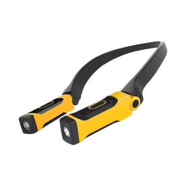 Imagem de Lanterna De Pescoço LED Recarregável Com 2 Níveis De Brilho E Braços F