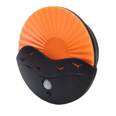 Imagem de Brrnoo Arandela Com Efeito Nascer do Sol, Luminária de Parede Com Sensor de Movimento Recarregável Com Brilho Ajustável e 3 Modos de Iluminação, para do Corredor Quarto