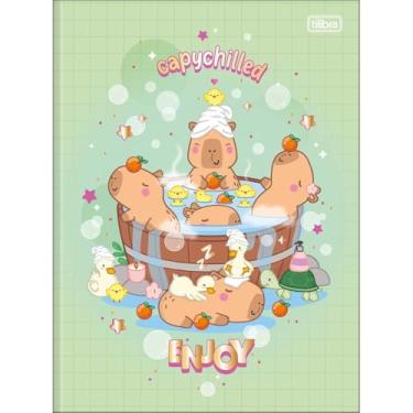 Imagem de Caderno Capivara Capyclub Universitário Brochura TILIBRA - 48 Folhas (Verde)