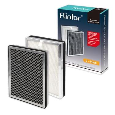 Imagem de Flintar Filtro de substituição HEPA verdadeiro, compatível com purificador de ar MA-25, pré-filtro 3 em 1, HEPA verdadeiro grau H13 e conjunto de filtros de carvão ativado, 2 filtros