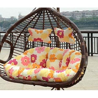 Imagem de Almofada De Cadeira De Balanço. Espessa De 2 Lugares. Cesta De Ninho De Ovo Pendurada Almofada De Assento De Rede De Ovo Removível Lavável. Não Em Pé. Sem Cadeira,140x110cm (55x43 Polegadas)-g