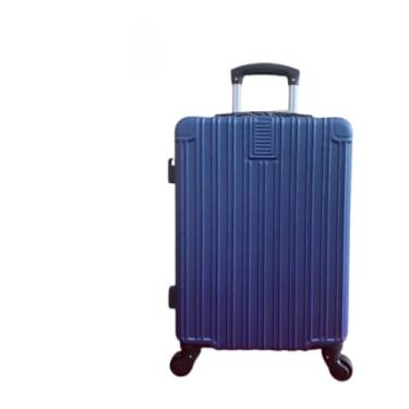 Imagem de Mala de Viagem com Rodinhas 360° Rígida com Cadeado – Tamanhos PP a G – Bagagem Resistente para Viagem(AZUL (M) - 323)