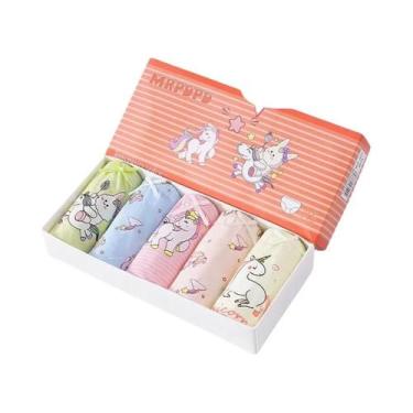 Imagem de Calcinhas De Algodão Para Meninas Com Estampa De Princesa, Conjunto De