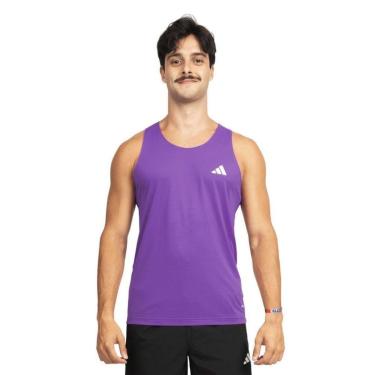 Imagem de Regata Adidas Own The Run 3 Stripes Masculina - Roxo G-Masculino