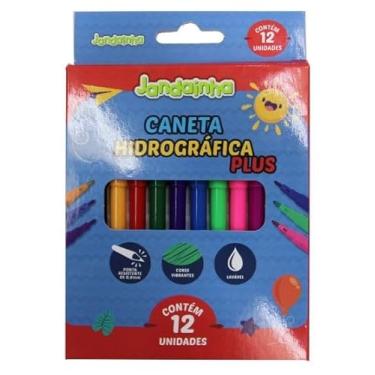 Imagem de Canetinha Hidrográfica Plus Lavável 12 cores - Jandainha