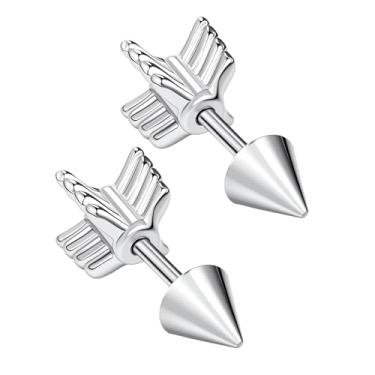 Imagem de AOEDEJ Brincos de ouro 16G para mulheres e homens punk brincos de aço cirúrgico cartilagem concha tragus helix piercing joia, 1.2*6mm, Aço inoxidável, Sem Pedra Preciosa