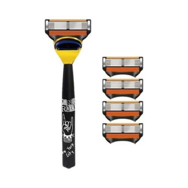 Imagem de Kit De Barbear Manual Masculino Com Lâmina De Segurança De 6 Camadas, 