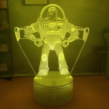 Imagem de Toy Story com luz noturna 3D Woody Buzz Lightyear Alien