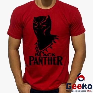 Imagem de Camiseta Pantera Negra 100% Algodão Wakanda Forever Black Panther Geek