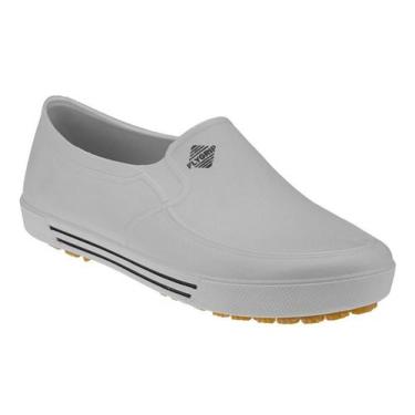 Imagem de Sapato De Enfermagem Hospitalar Cozinha Flygrip Monseg Epi, Branco, 36