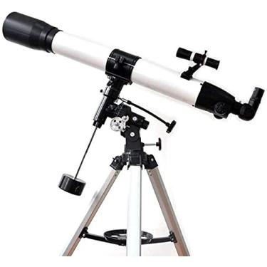 Imagem de pcagfaajmh Telescópio astronômico de refração monocular Equatorial Space Search Star HD com tripé observação de estrelas de nível iniciante